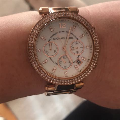 michael kors all diamond rose gold chronograph stopwatch js25|Michael Kors .